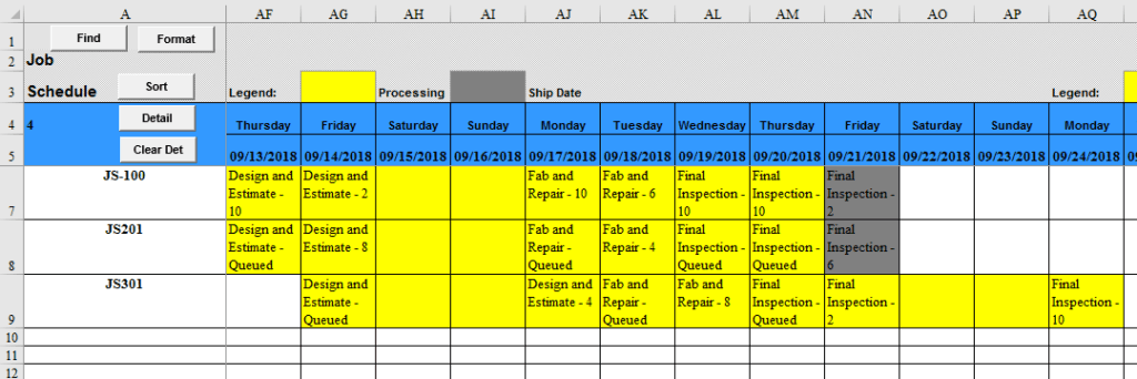 Workcenter Scheduler XL Screenshot