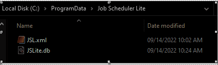 Screenshot of EDGEBI folder with files