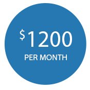 Price tag showing $1200 per month.
