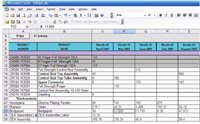 Screenshot of a spreadsheet software interface.